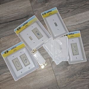 NWT, White Outlet Covers and Light Switch Bundle